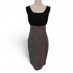 NWT Anthropologie Sparrow Vapor Rise Houndstooth Wool Sheath Dress Size Small